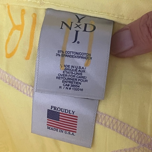 NYDJ lemon yellow size 8 stretchy skinny jeans - Lift Tuck Technology - Picture 4 of 5